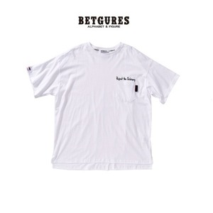 벳규어스 기본 포켓 남녀공용 반팔티셔츠 (S/M/L, 흰색)
